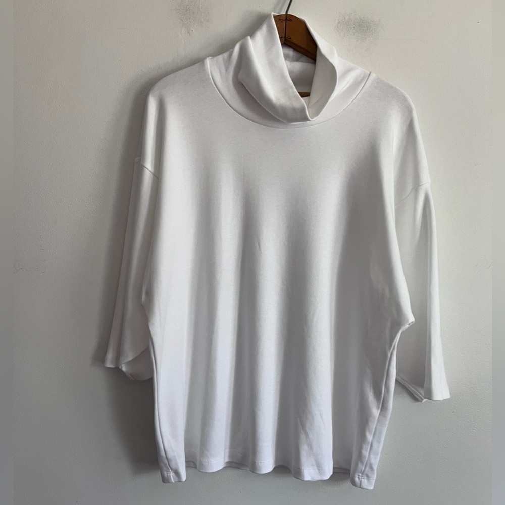 Asos Lagenlook Boxy High Neck Oversized Cotton Top